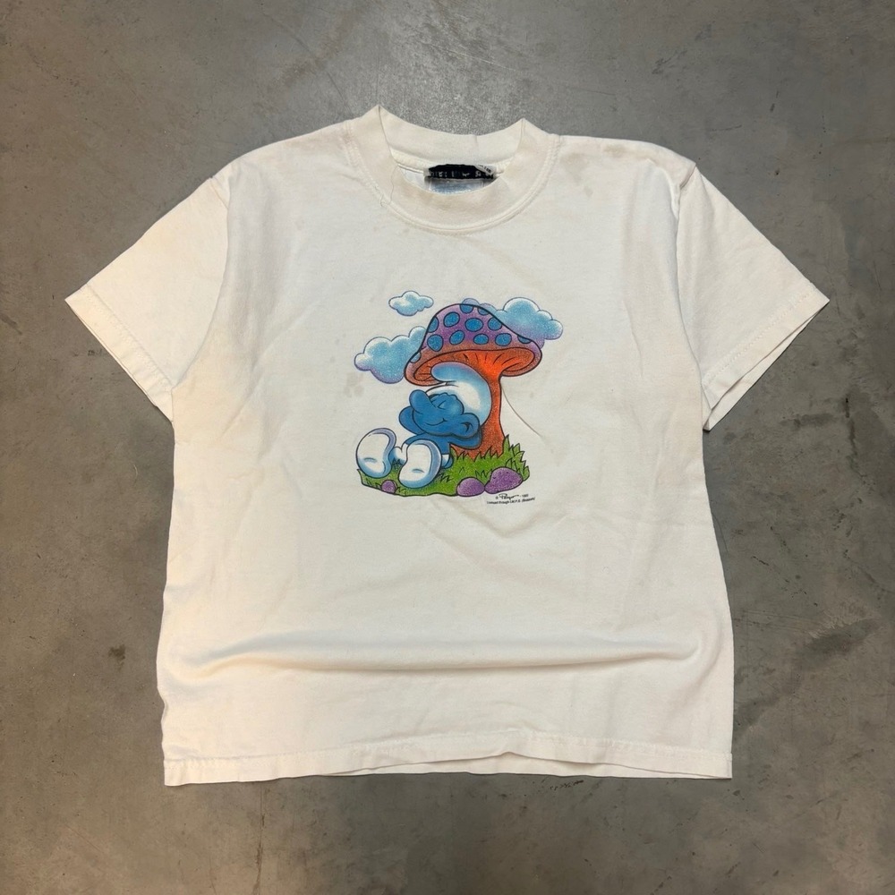 Vintage 90s Smurf Baby Tee
